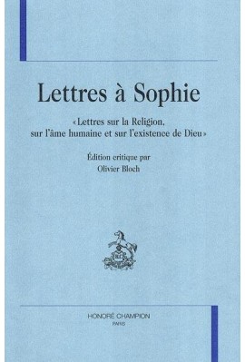 LETTRES A SOPHIE. "  LETTRES SUR LA RELIGION, SUR L'ÂME HUMAINE, ET SUR L'EXISTENCE DE DIEU "