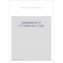 SERIE GRAMMAIRE ET LITTERATURE (1782-186).