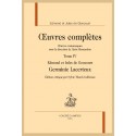 OEUVRES COMPLETES. OEUVRES ROMANESQUES. TOME 4. GERMINIE LACERTEUX
