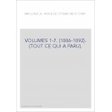 VOLUMES 1-7. (1886-1892). (TOUT CE QUI A PARU).