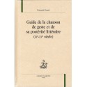 GUIDE DE LA CHANSON DE GESTE ET DE SA POSTERITE LITTERAIRE (XI-XV SIECLE)