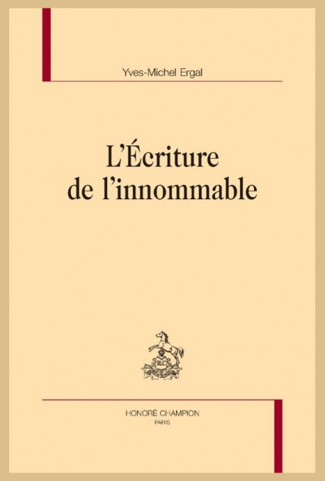 L'ÉCRITURE DE L'INNOMMABLE