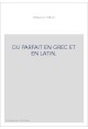 DU PARFAIT EN GREC ET EN LATIN.