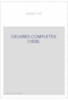 OEUVRES COMPLETES. (1808).