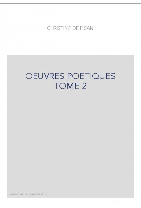 OEUVRES POETIQUES TOME 2