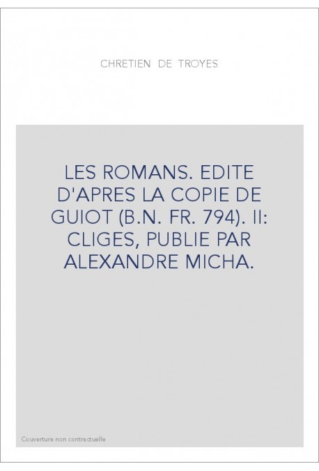 CLIGÈS EN ANCIEN FRANÇAIS