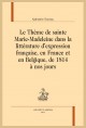 LE THÈME DE SAINTE MARIE-MADELEINE DANS LA LITTÉRATURE DEXPRESSION FRANÇAISE