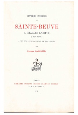 LETTRES INÉDITES À CHARLES LABITTE (1834-1845),