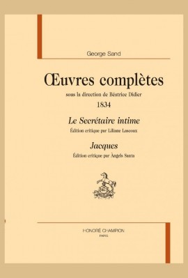 OEUVRES COMPLETES 1834   LE SECRETAIRE INTIME  JACQUES