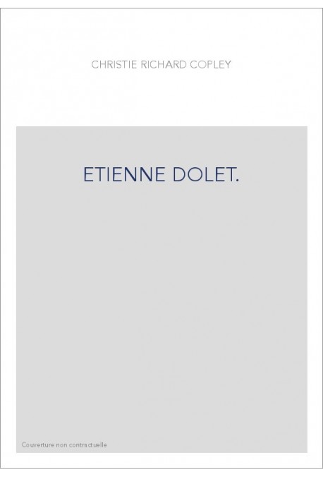 ETIENNE DOLET.