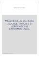 MESURE DE LA RICHESSE LEXICALE. THEORIE ET VERIFICATIONS EXPERIMENTALES.