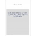 RICHESSE ET EVOLUTION DU VOCABULAIRE D'ERICO VERISSIMO.