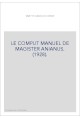 LE COMPUT MANUEL DE MAGISTER ANIANUS. (1928).