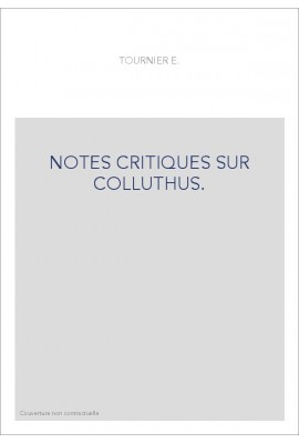 NOTES CRITIQUES SUR COLLUTHUS.