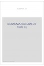 ROMANIA VOLUME 27 ( 1898 ) CL