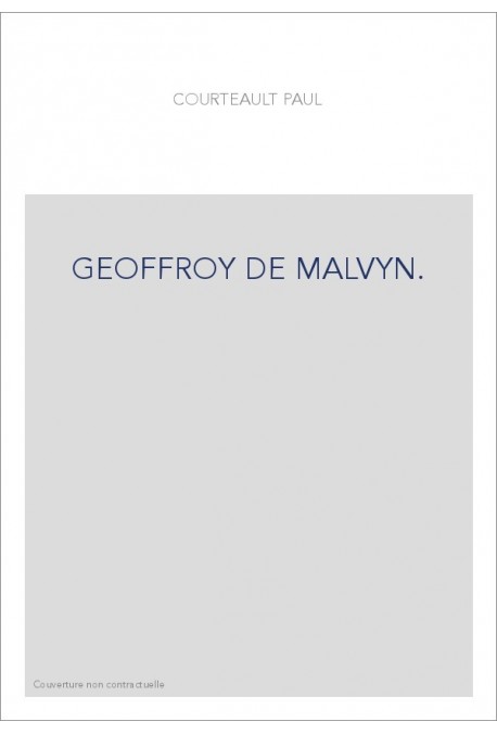 GEOFFROY DE MALVYN.