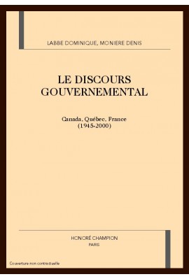 LE DISCOURS GOUVERNEMENTAL