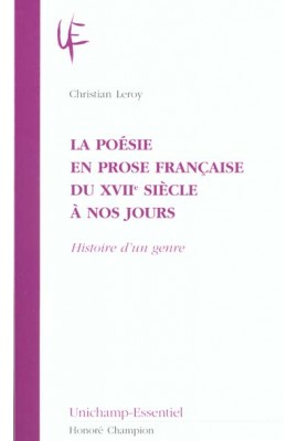 LA POESIE EN PROSE FRANCAISE DU XVIIE SIECLE A NOS     JOURS