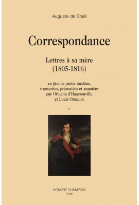 CORRESPONDANCE  LETTRES À SA MÈRE (1805-1816)