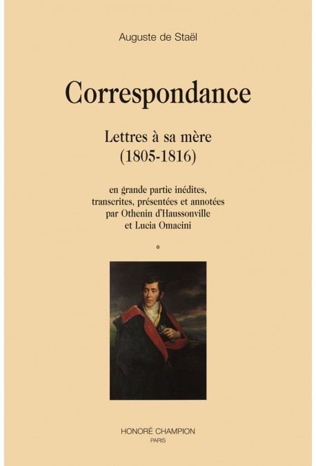 CORRESPONDANCE  LETTRES À SA MÈRE (1805-1816)