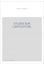 ETUDES SUR L'APPOSITION.