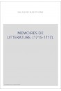 MEMOIRES DE LITTERATURE. (1715-1717).