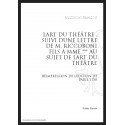 LART DU THÉÂTRE, SUIVI DUNE LETTRE DE M. RICCOBONI FILS À MME *** AU SUJET DE LART DU THÉÂTRE
