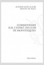 COMMENTAIRE SUR L'ESPRIT DES LOIS DE MONTESQUIEU