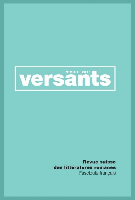 VERSANTS 58/1. FASCICULE FRANCAIS