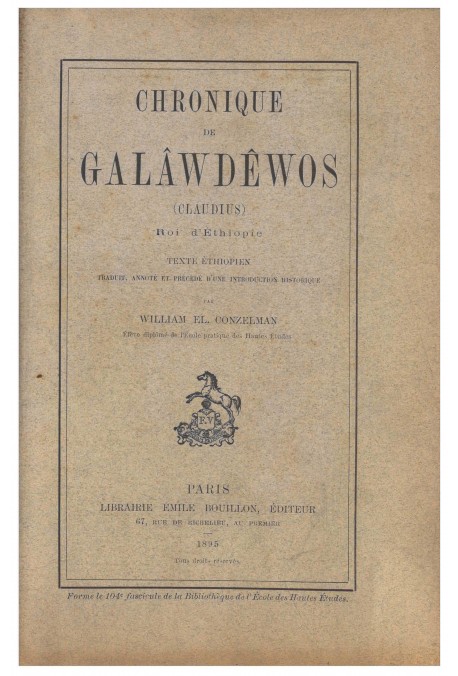 CHRONIQUE DE GALAWDEWOS (CLAUDIUS), ROI D'ETHIOPIE.