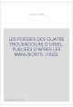 LES POESIES DES QUATRE TROUBADOURS D'USSEL, PUBLIEES D'APRES LES MANUSCRITS. (1922).