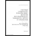 OEUVRES COMPLETES PUBLIEES AVEC NOTICES BIOGRAPHIQUES, VARIANTES, NOTES ET INDEX PAR P.BONNEFON