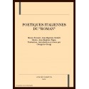 LES POETIQUES ITALIENNES DU "ROMAN"
