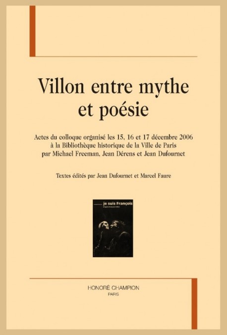 VILLON ENTRE MYTHE ET POESIE