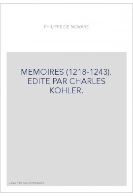 MEMOIRES (1218-1243)