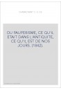 DU PAUPERISME, CE QU'IL ETAIT DANS L'ANTIQUITE, CE QU'IL EST DE NOS JOURS. (1842).