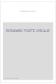 RONSARD, POETE LYRIQUE