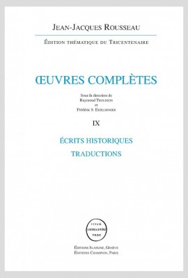 ÉCRITS HISTORIQUES, TRADUCTIONS