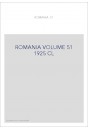 ROMANIA VOLUME 51 ( 1925 ) CL