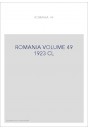 ROMANIA VOLUME 49 ( 1923 ) CL