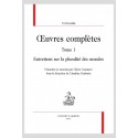 UVRES COMPLÈTES  TOME 1  ENTRETIENS SUR LA PLURALITÉ DES MONDES