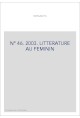 VERSANTS 46 2003                                       LITTéRATURE AU FéMININ