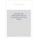 NOUVELLES. PRESENTATION DE CLAUDINE LACOSTE. (1889).