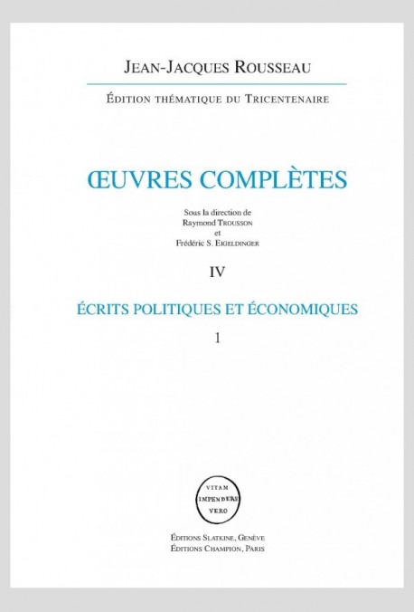 ÉCRITS POLITIQUES ET ÉCONOMIQUES   VOL 1