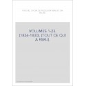 VOLUMES 1-23. (1826-1830). (TOUT CE QUI A PARU).