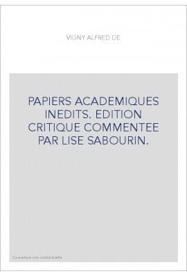 PAPIERS ACADEMIQUES INEDITS