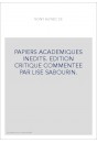 PAPIERS ACADEMIQUES INEDITS