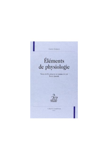 ELEMENTS DE PHYSIOLOGIE