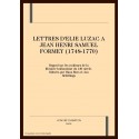 LETTRES D'ELIE LUZAC A JEAN HENRI SAMUEL FORMEY        (1748-1770)