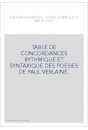 TABLE DE CONCORDANCES RYTHMIQUE ET SYNTAXIQUE DES POESIES DE PAUL VERLAINE.